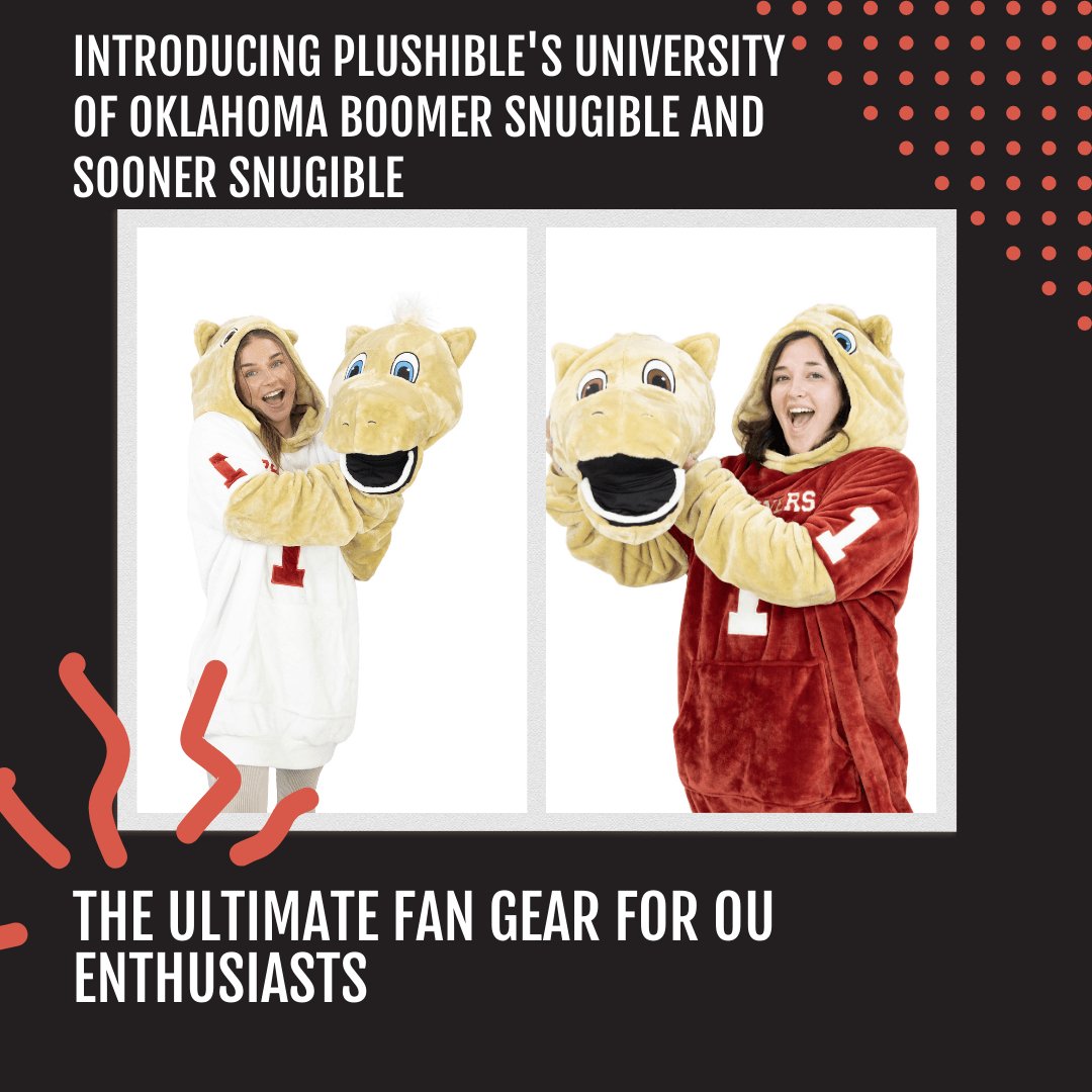 Introducing Plushible's University of Oklahoma Boomer Snugible and Sooner Snugible - Plushible.com