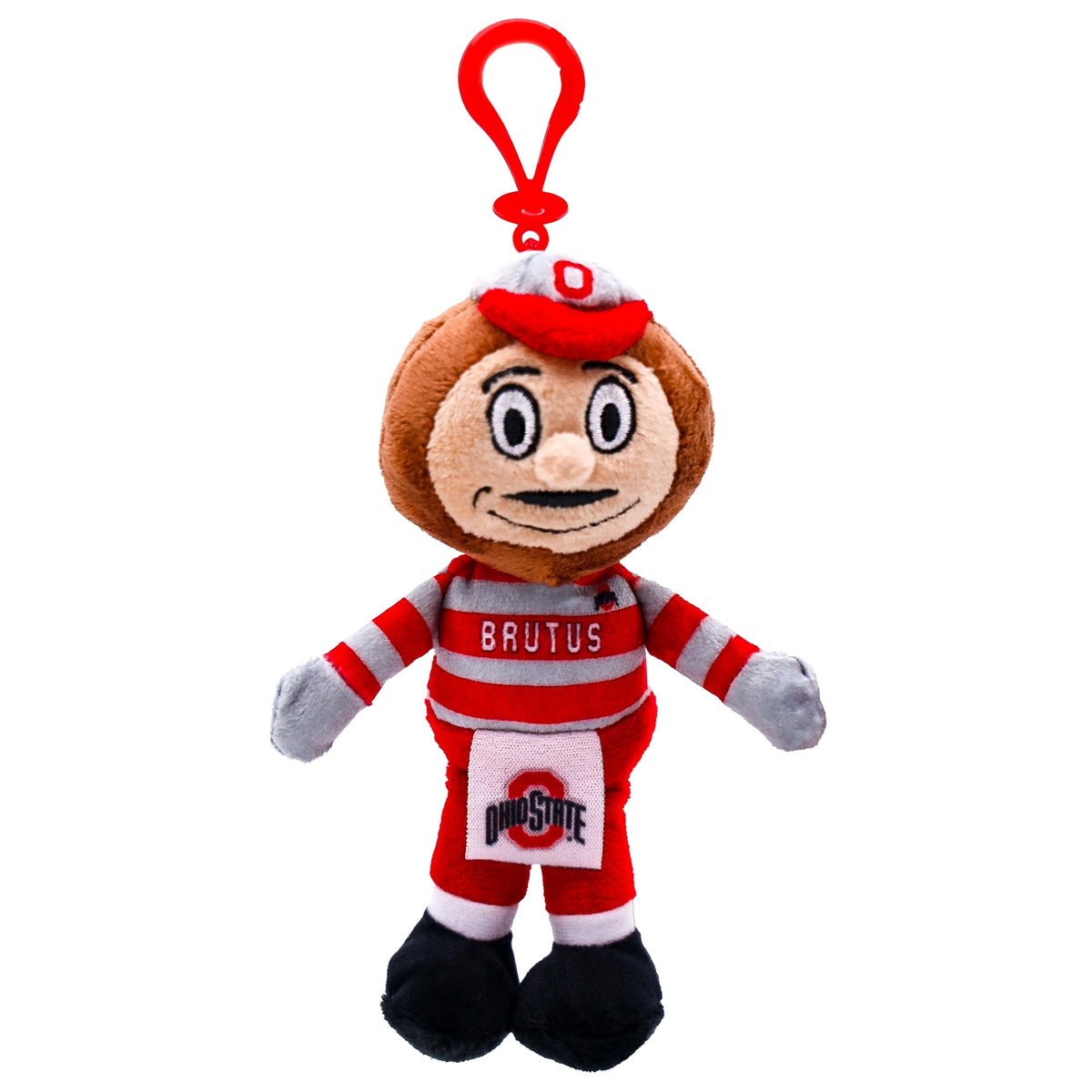 Ohio State Buckeyes Brutus Bag Clip — Plush Brutus Buckeye Keychain