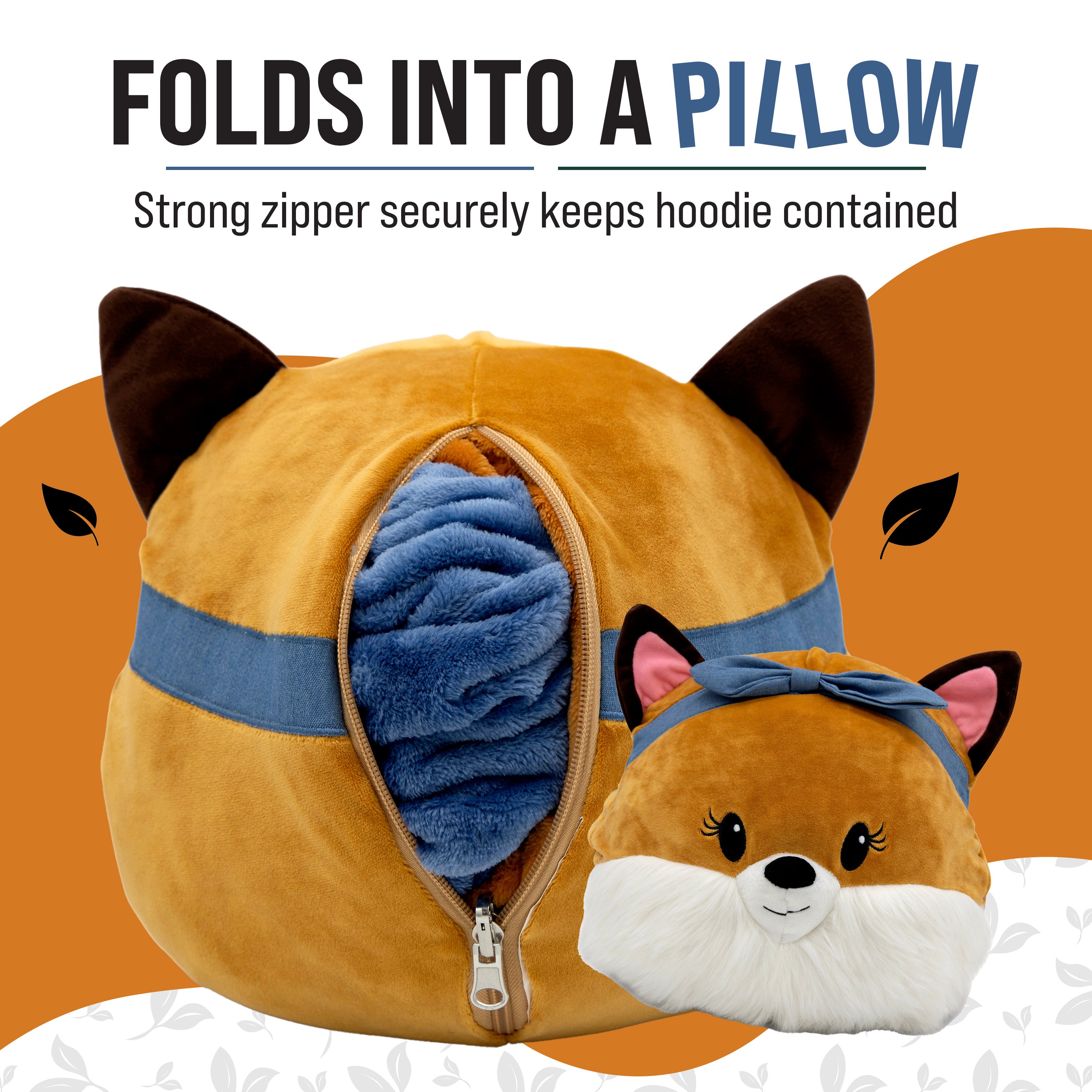 Fiona Fox Adult Snugible | Blanket Hoodie & Pillow