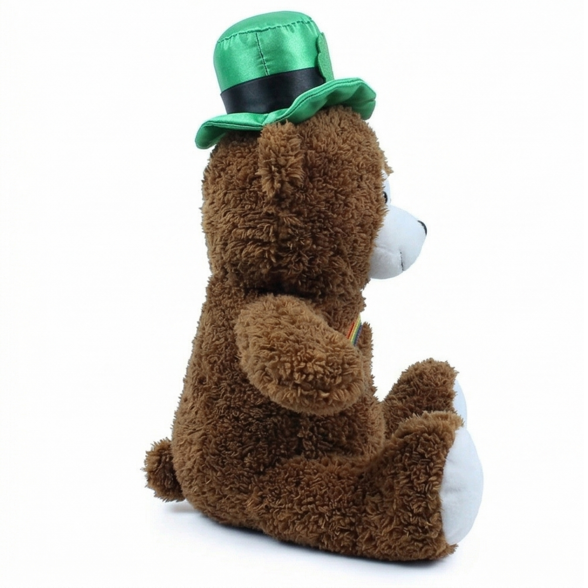 "Shamrock" the 15in St. Patricks Day Brown Bear with Rainbow