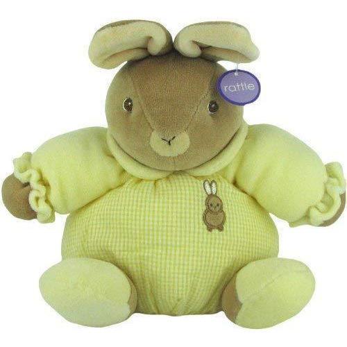 Plushible.comStuffed AnimalsBaby Bow Plush Stuffed Rattle Bunny in Yellow by Russ
