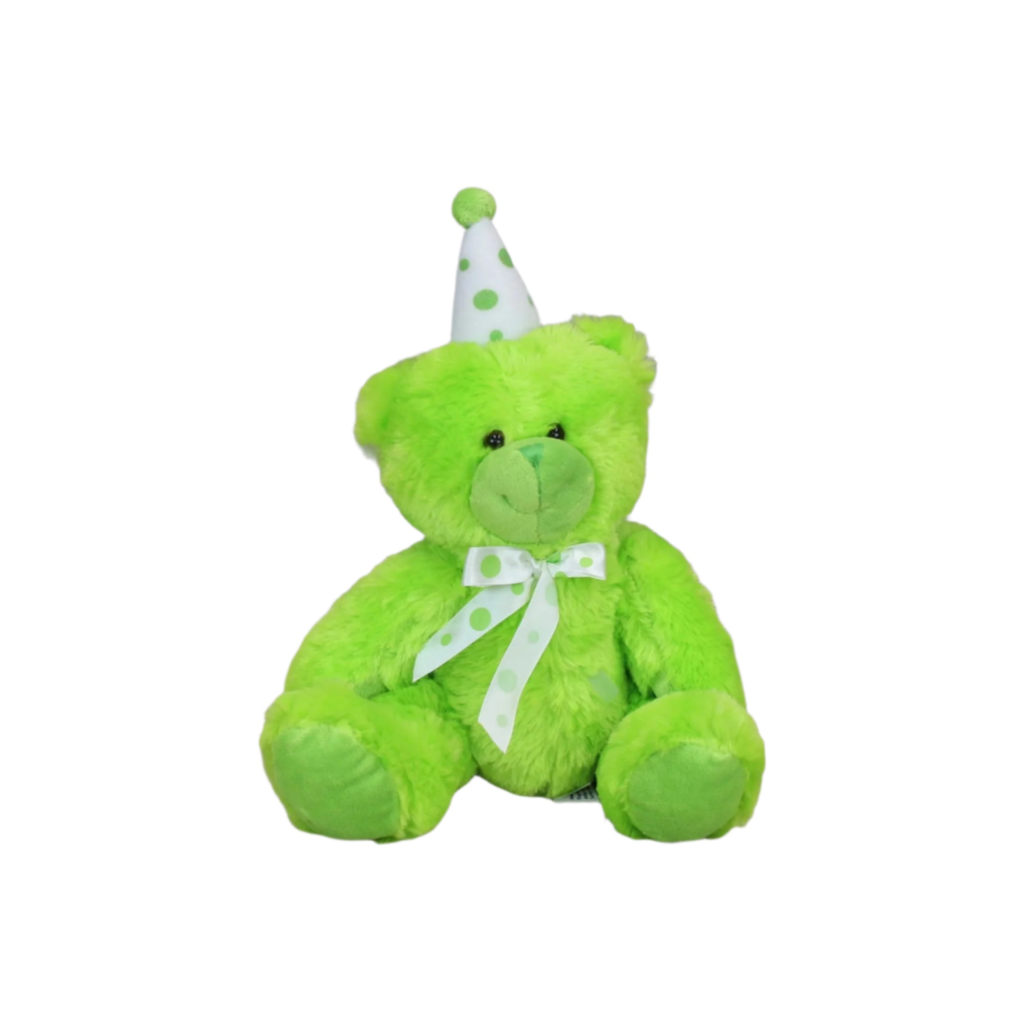 Plushible.comStuffed AnimalsBeverly Hills Teddy Bear Co. Green Birthday Bear w/ Party Hat