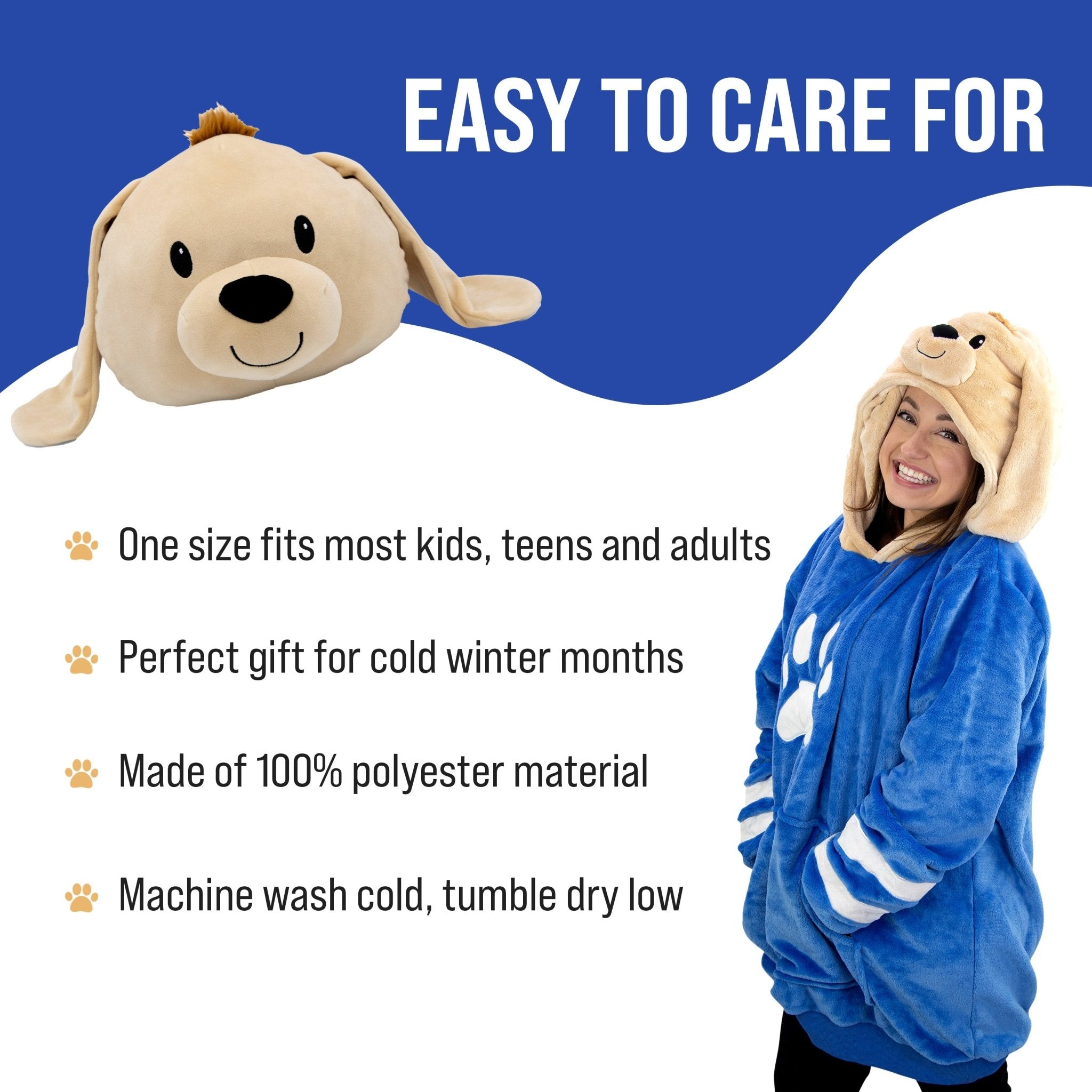 Plushible.comSnugiblesDougie Dog Adult Snugible | Blanket Hoodie & Pillow