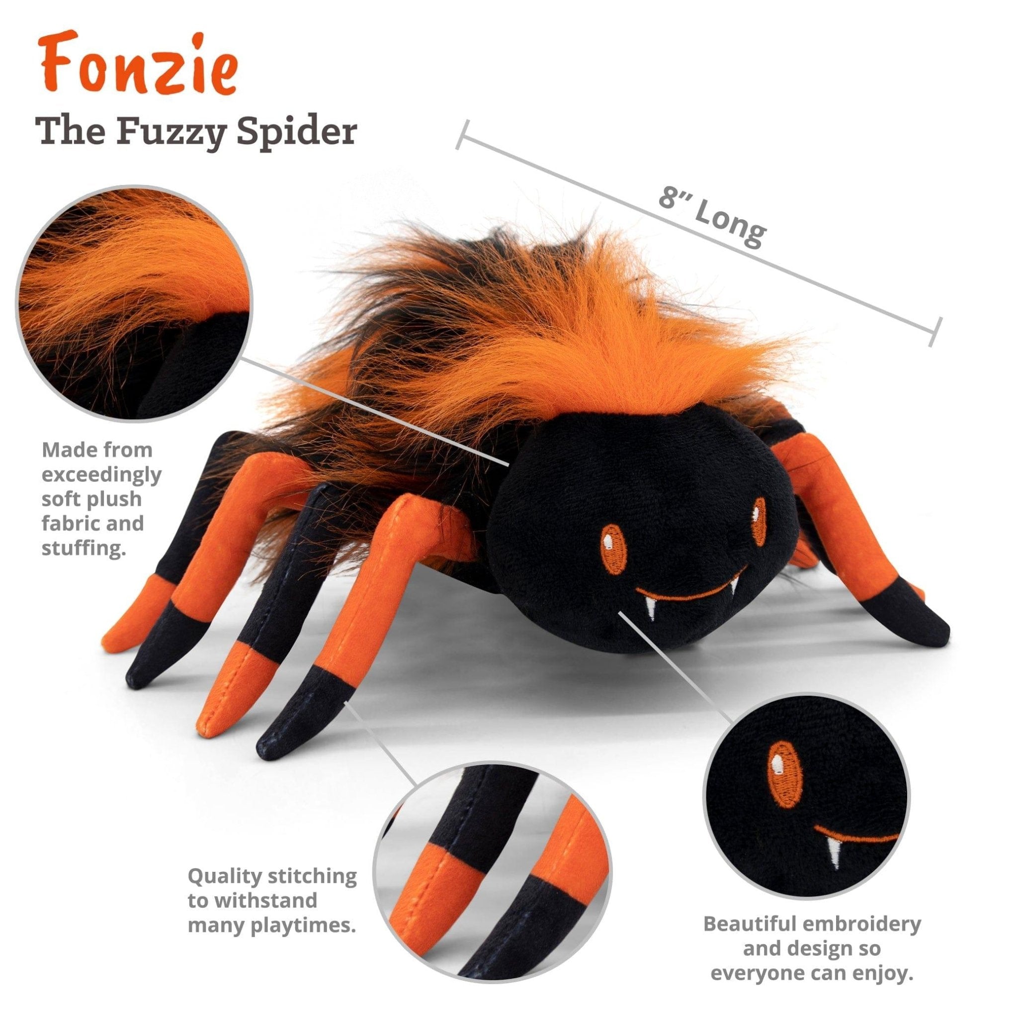 Plushible.comPlushFonzie the Fuzzy Spider Plushie