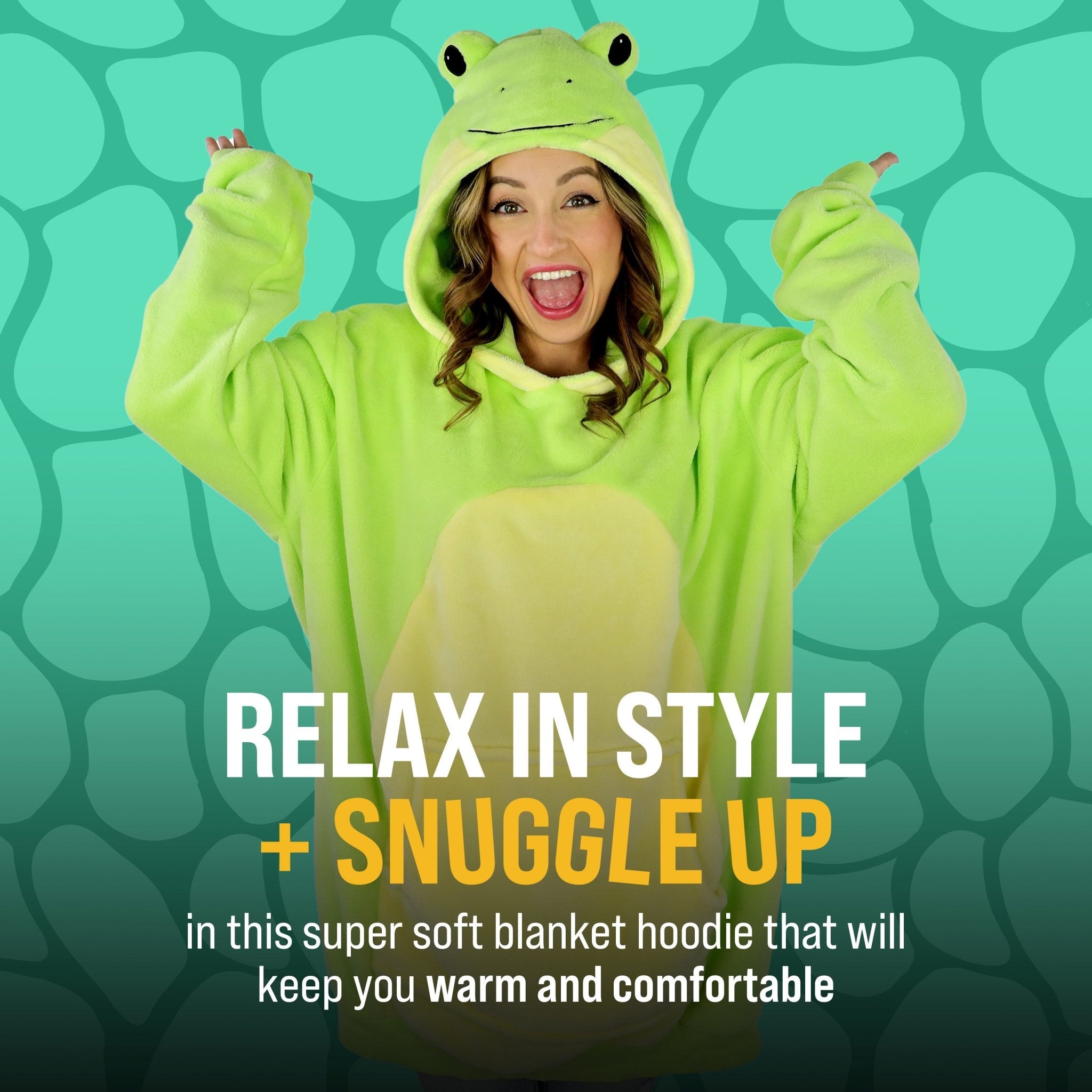 Plushible.comSnugiblesFren Frog Adult Snugible | Blanket Hoodie & Pillow