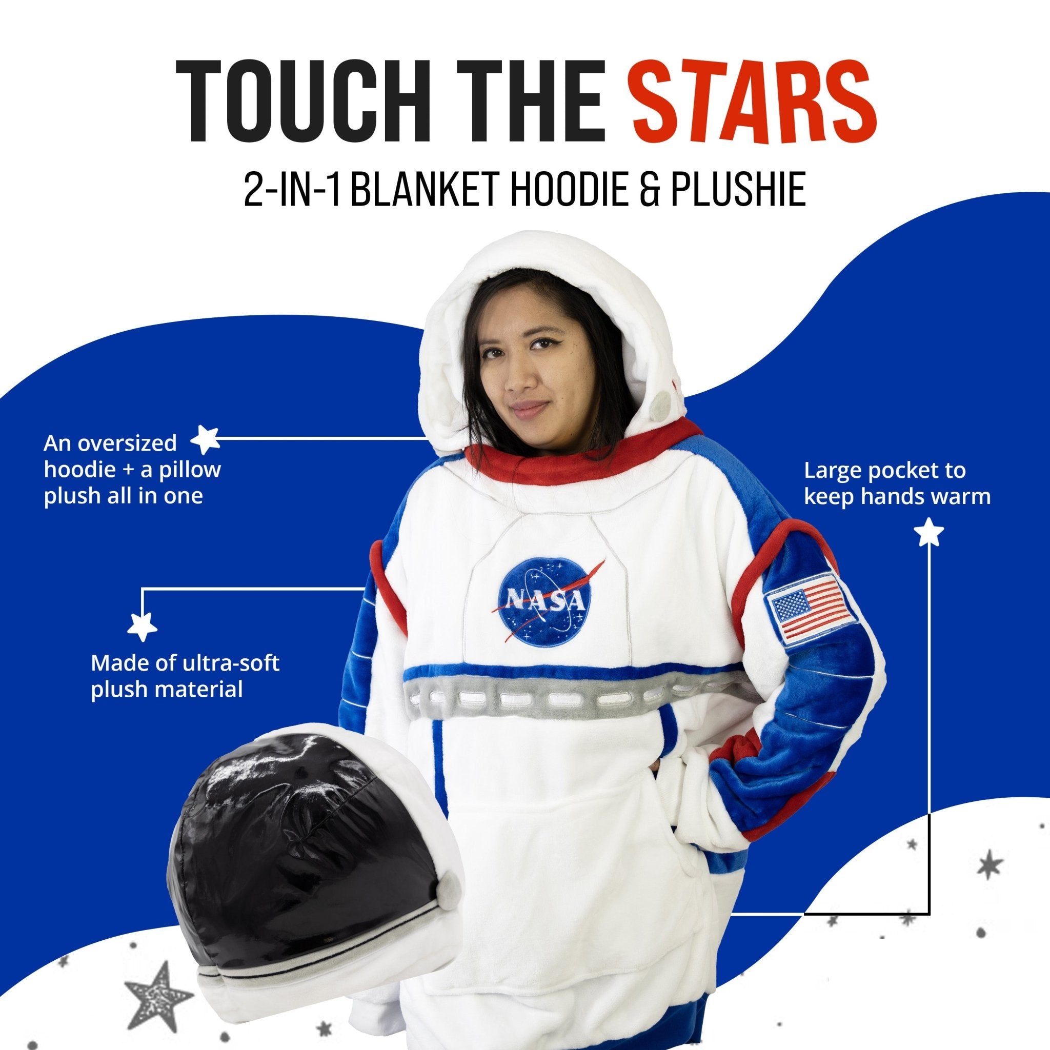 Plushible.comSnugiblesNASA Astronaut Snugible | Blanket Hoodie & Pillow