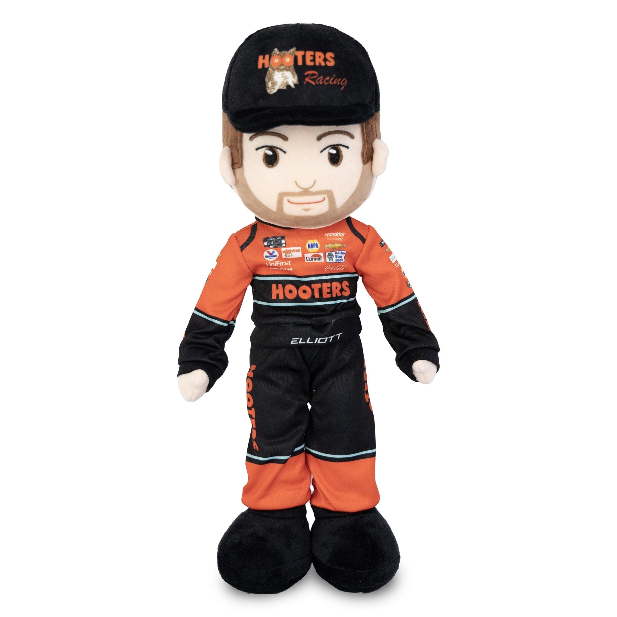 Plushible.com14 Inch Rag DollsNASCAR | Hendrick Motorsports Chase Elliott Hooters Plush Figure