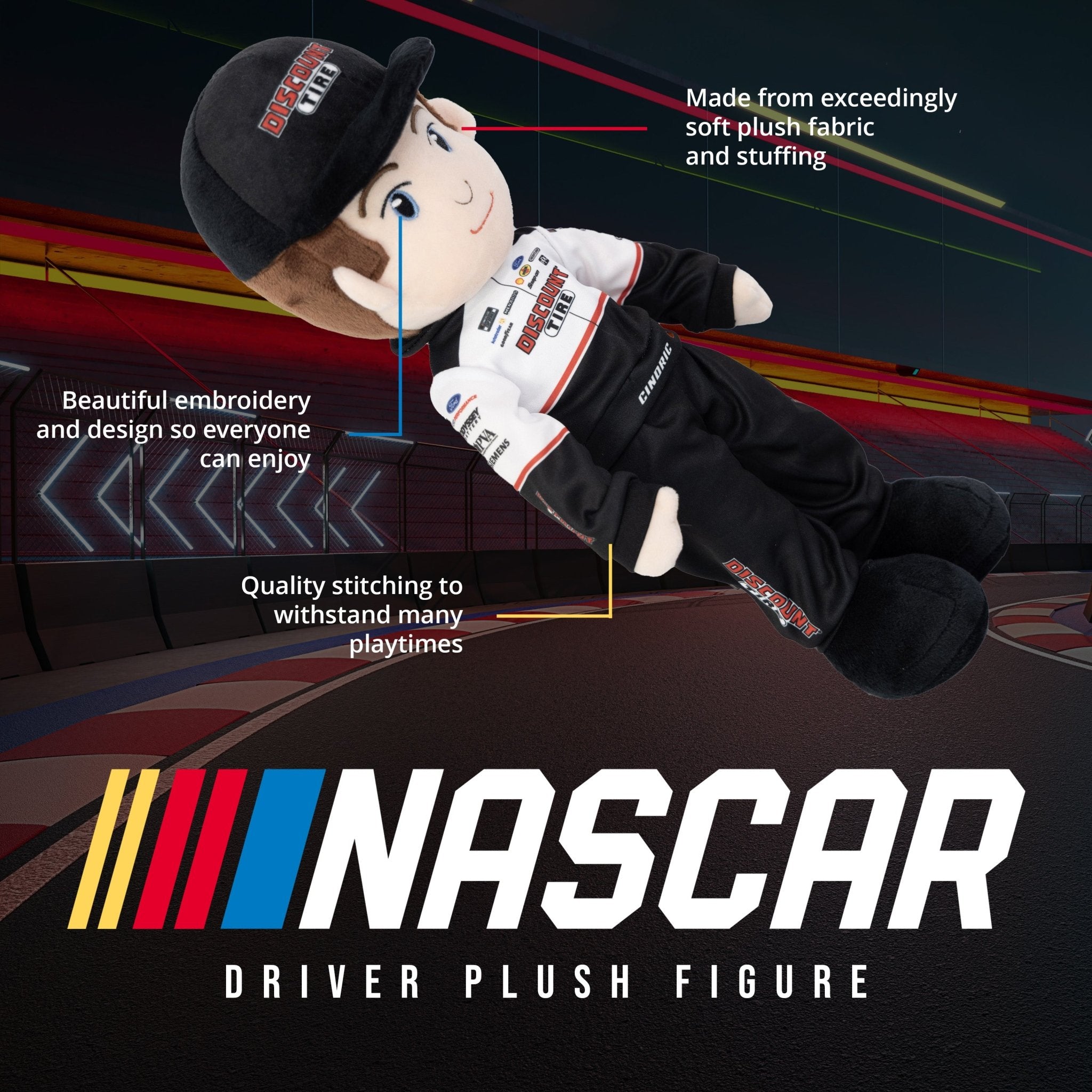 Plushible.com14 Inch Rag DollsNASCAR | Team Penske Austin Cindric Plush Figure