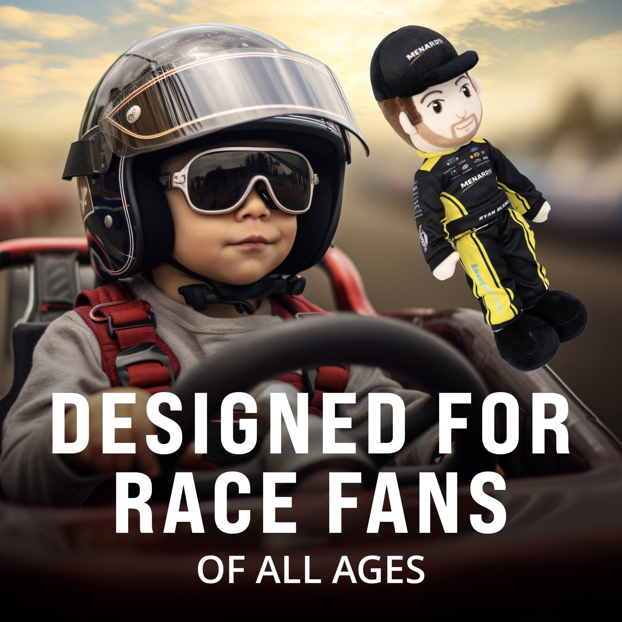 Plushible.com14 Inch Rag DollsNASCAR | Team Penske Ryan Blaney Plush Figure