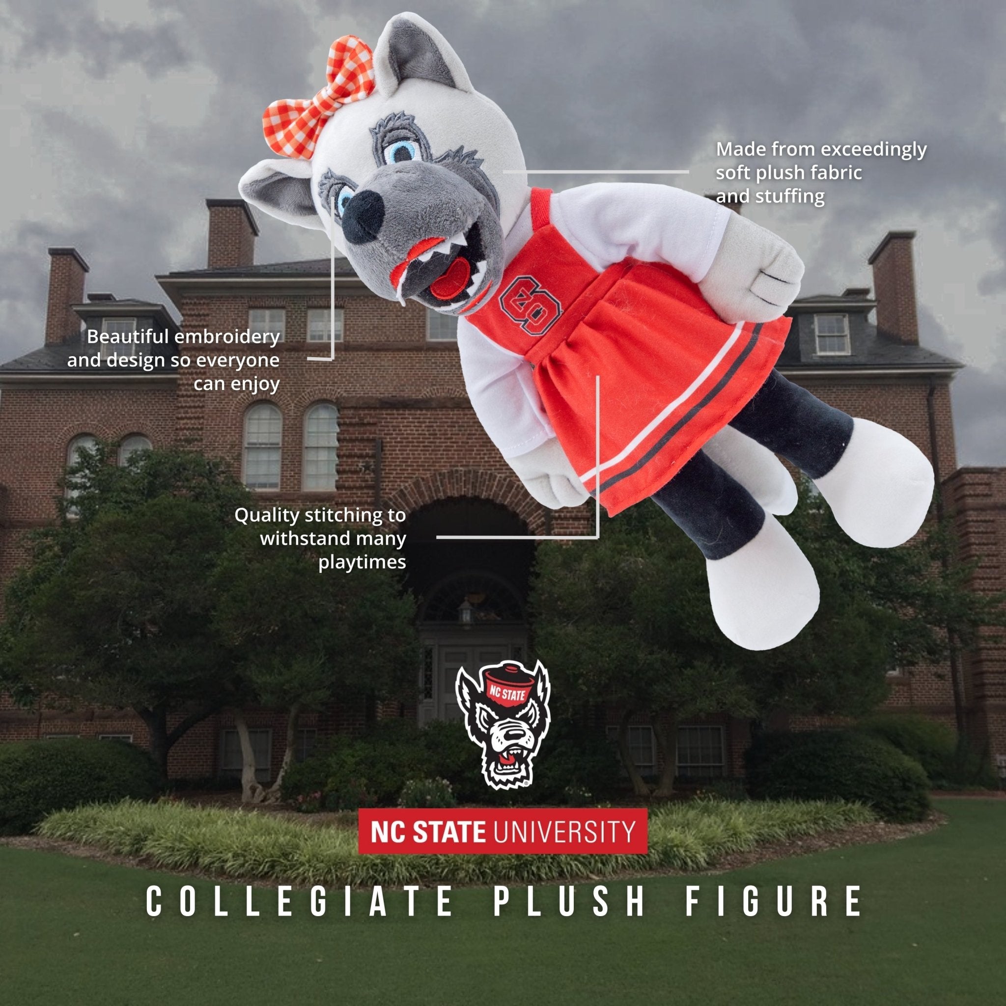 Plushible.comPlush FigureNorth Carolina State University Ms. Wuf 14 Inch Plush Figure