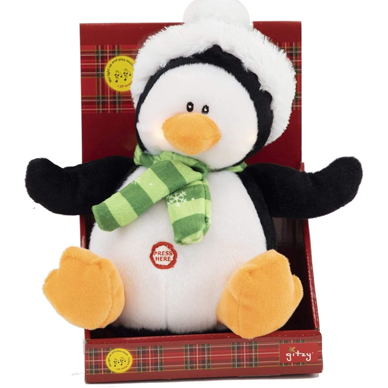 Plushible.comSeasonal & Holiday DecorationsPenguin Gitzy Light Up Christmas Plush