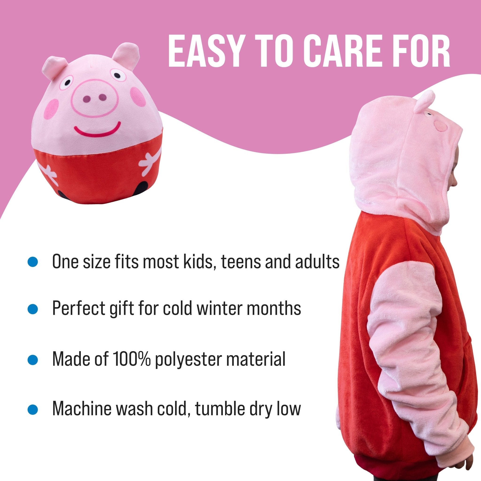 Plushible.comSnugiblesPeppa Pig Child Snugible | Blanket Hoodie & Pillow