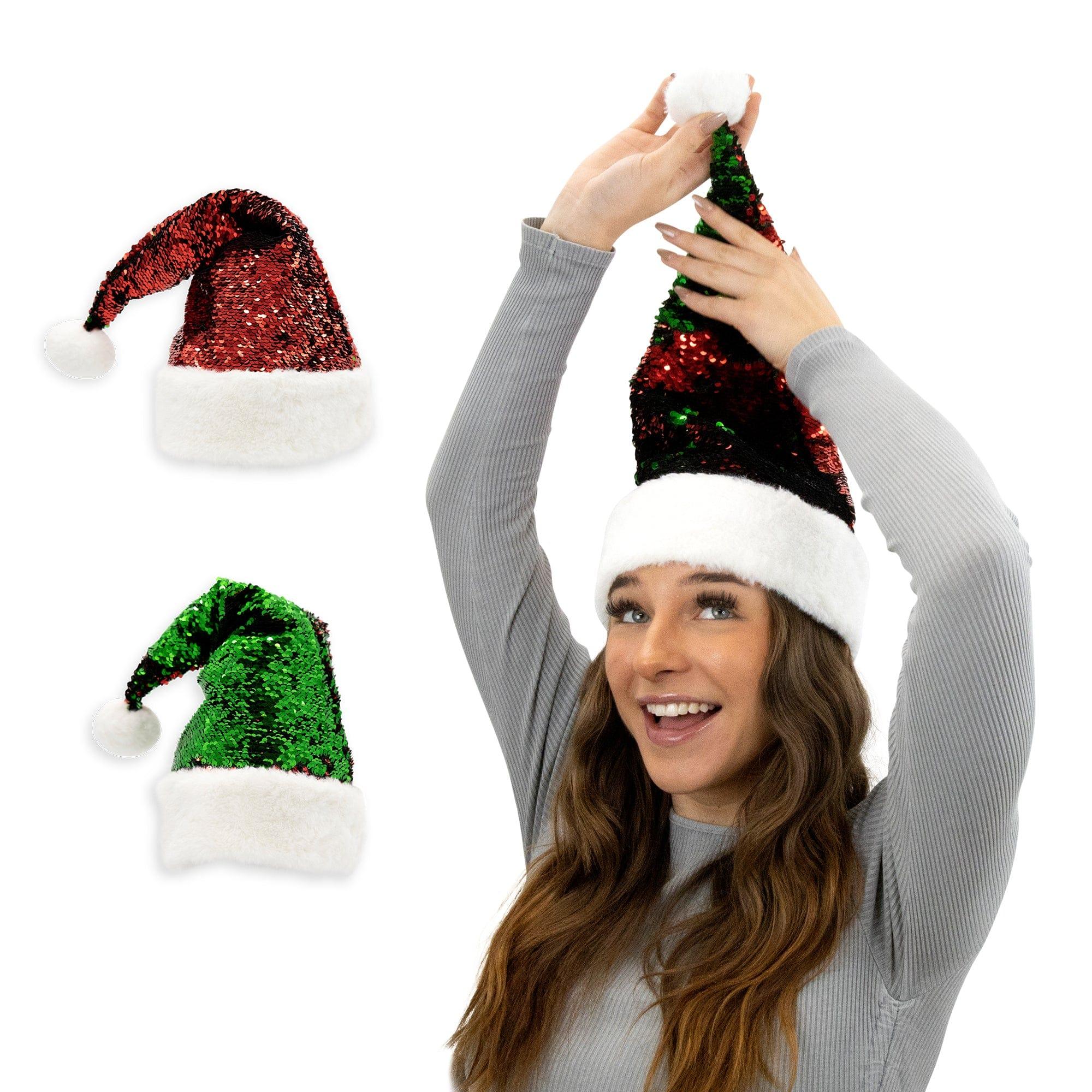 Plushible.comChristmasPlushible Christmas Santa Hat - Color Changing Holiday Hat - Red/Green