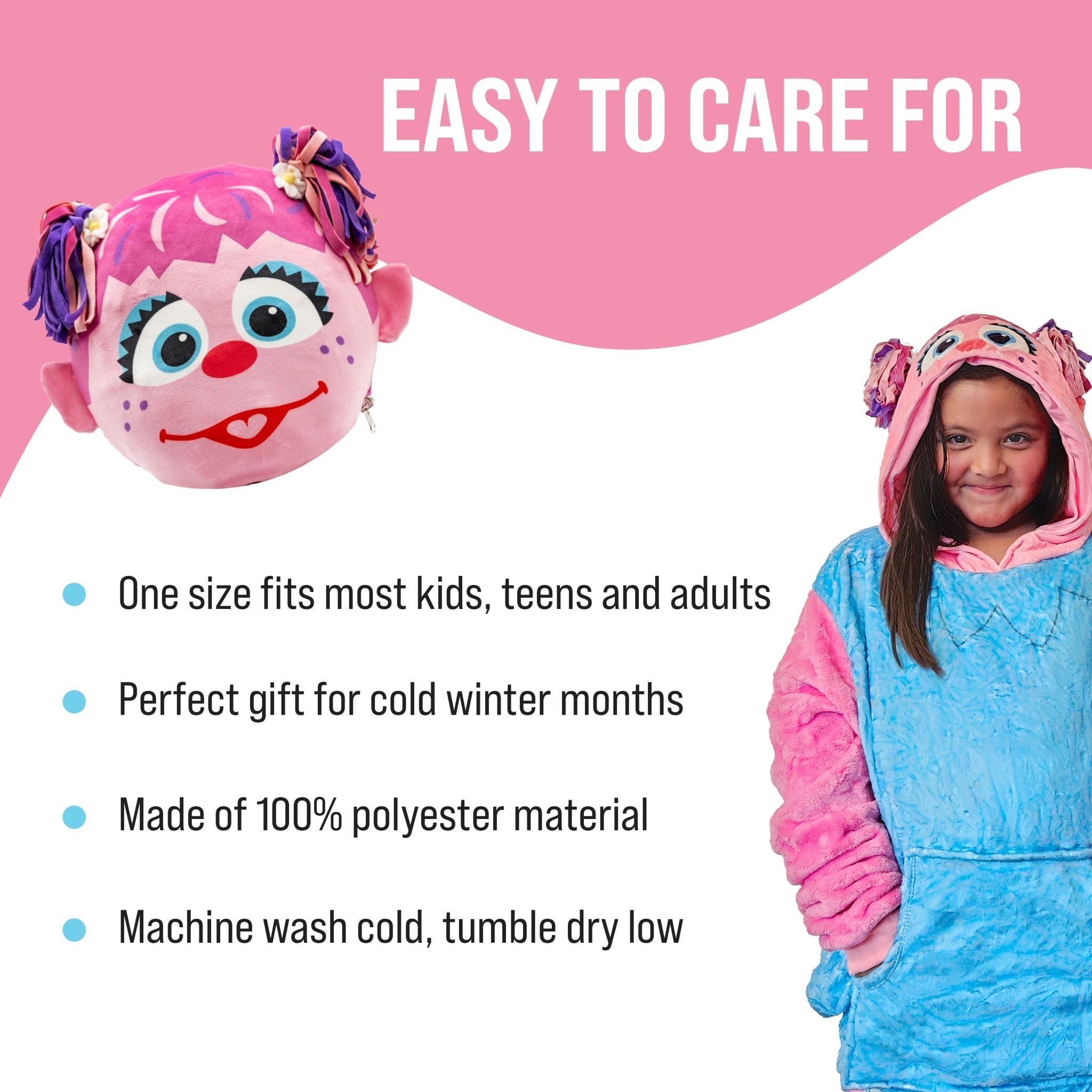 Plushible.comSnugiblesSesame Street Abby Cadabby Child Snugible | Blanket Hoodie & Pillow
