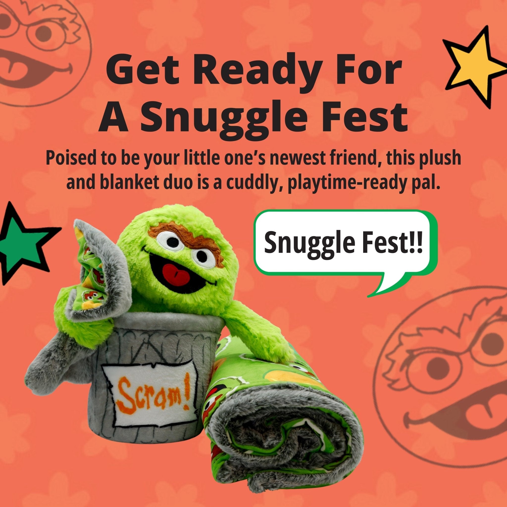 Plushible.comBlankie BestieSesame Street Oscar The Grouch Blankie Bestie