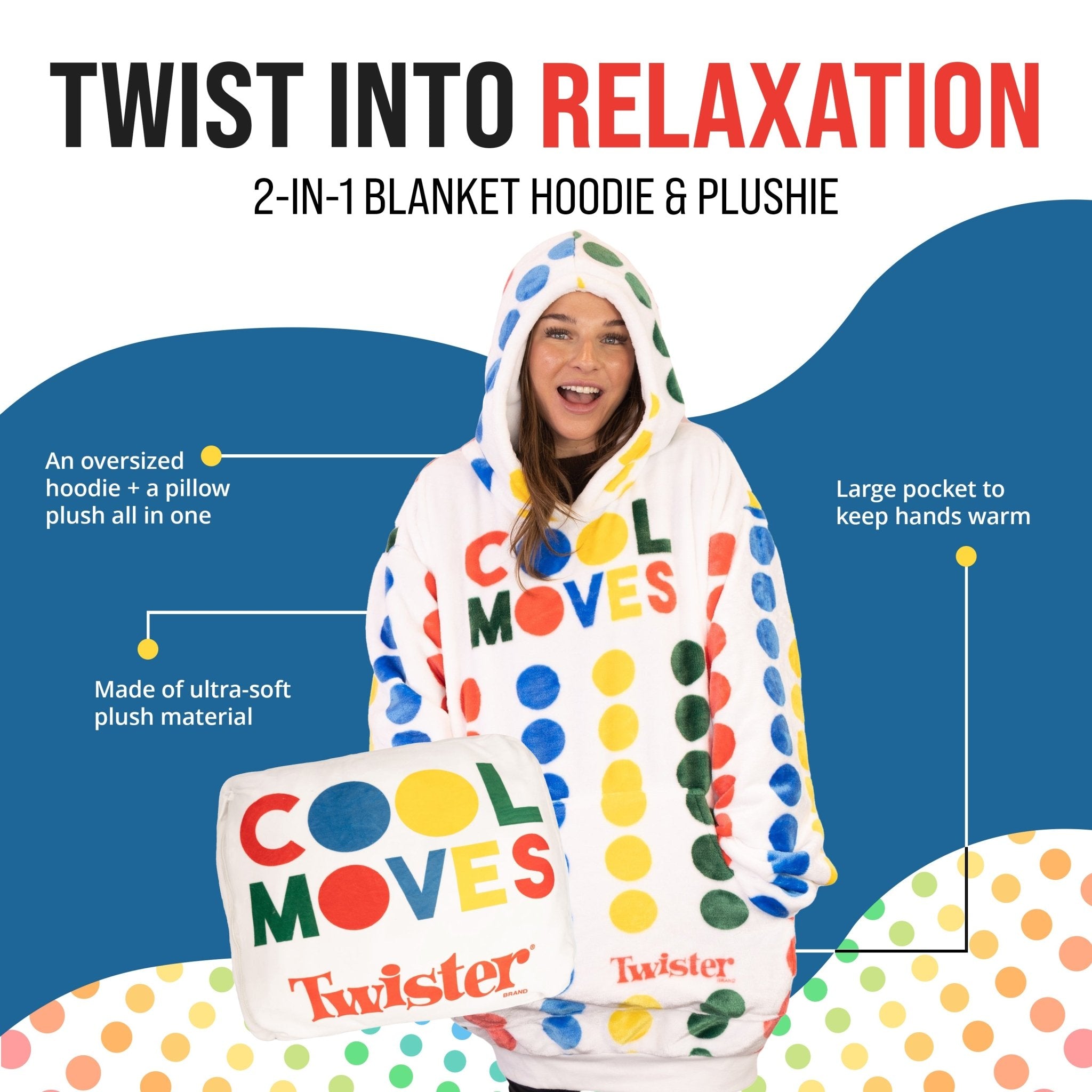 Plushible.comSnugiblesTwister Snugible | Blanket Hoodie & Pillow