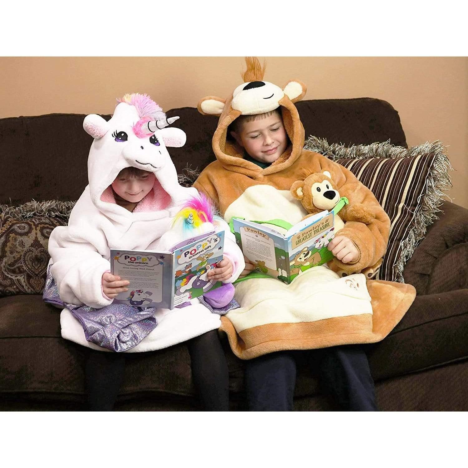 Plushible.comStory BooksUnicorn Plushie with Matching Bags and Storybook travel & adventure!