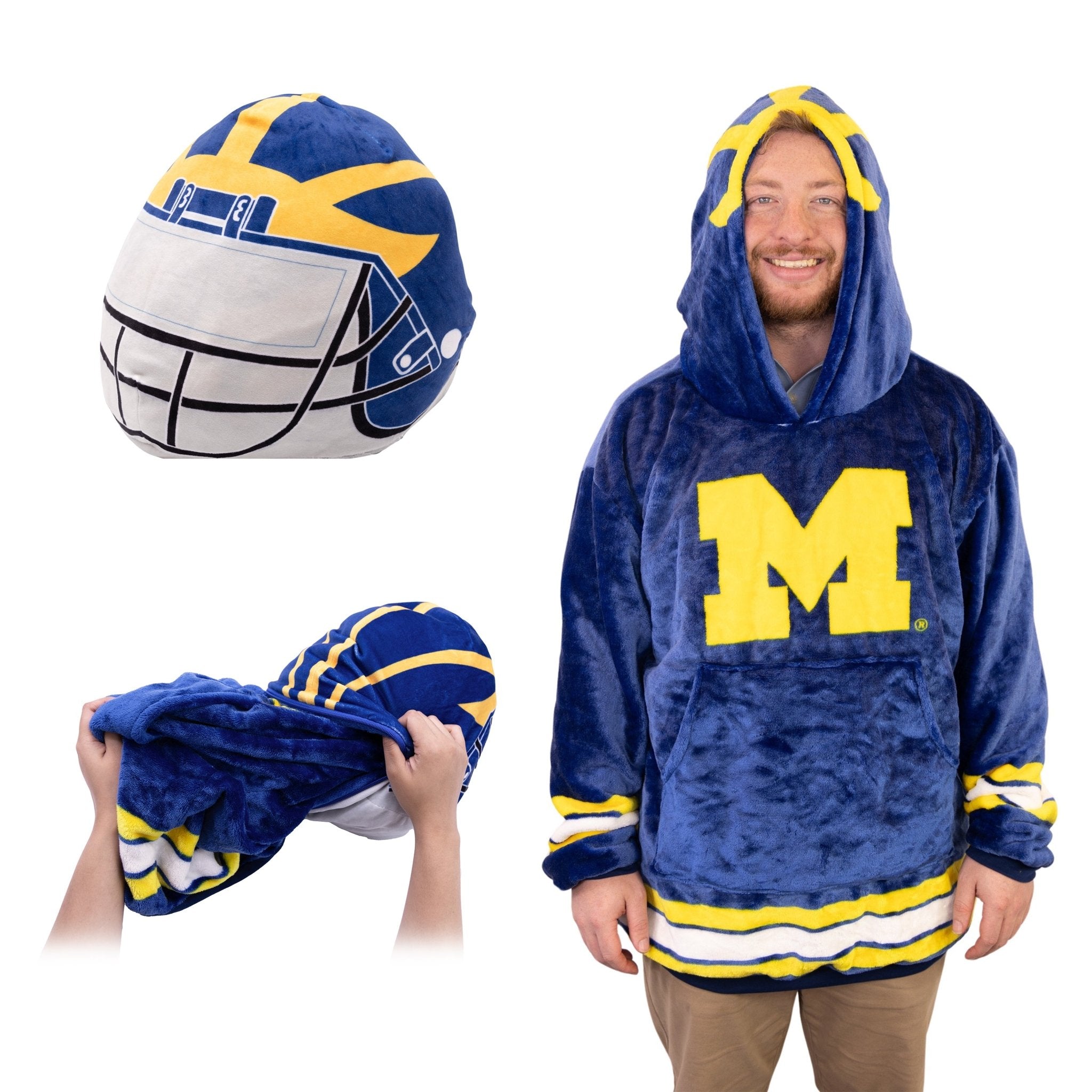 Plushible.comSnugiblesUniversity of Michigan Helmet Snugible | Blanket Hoodie & Pillow