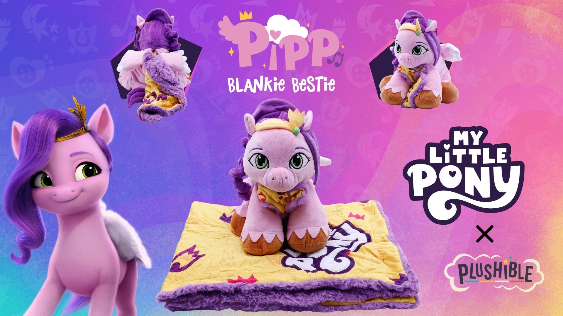 Transform Playtime with the My Little Pony Pipp Petals Blankie Bestie: A Cozy Companion for Every Adventure - Plushible.com