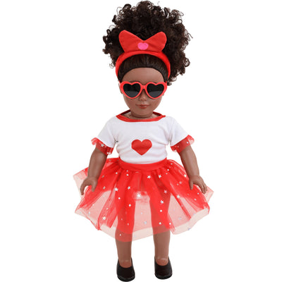 Plushible.comDoll & Action Figure Accessories18 Inch Doll Valentines Day Outfit with Matching Child Outfit