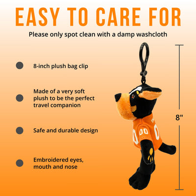 university of Tennessee plush bag clip