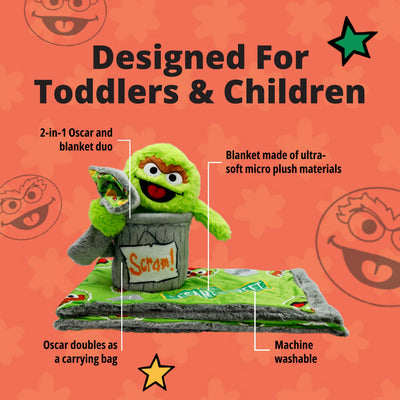 Sesame Street Oscar The Grouch Blankie Bestie