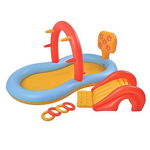 Plushible.comSwimming Pools88.5" Red and Yellow Inflatable Children's Interactive Water Play Center with Slide