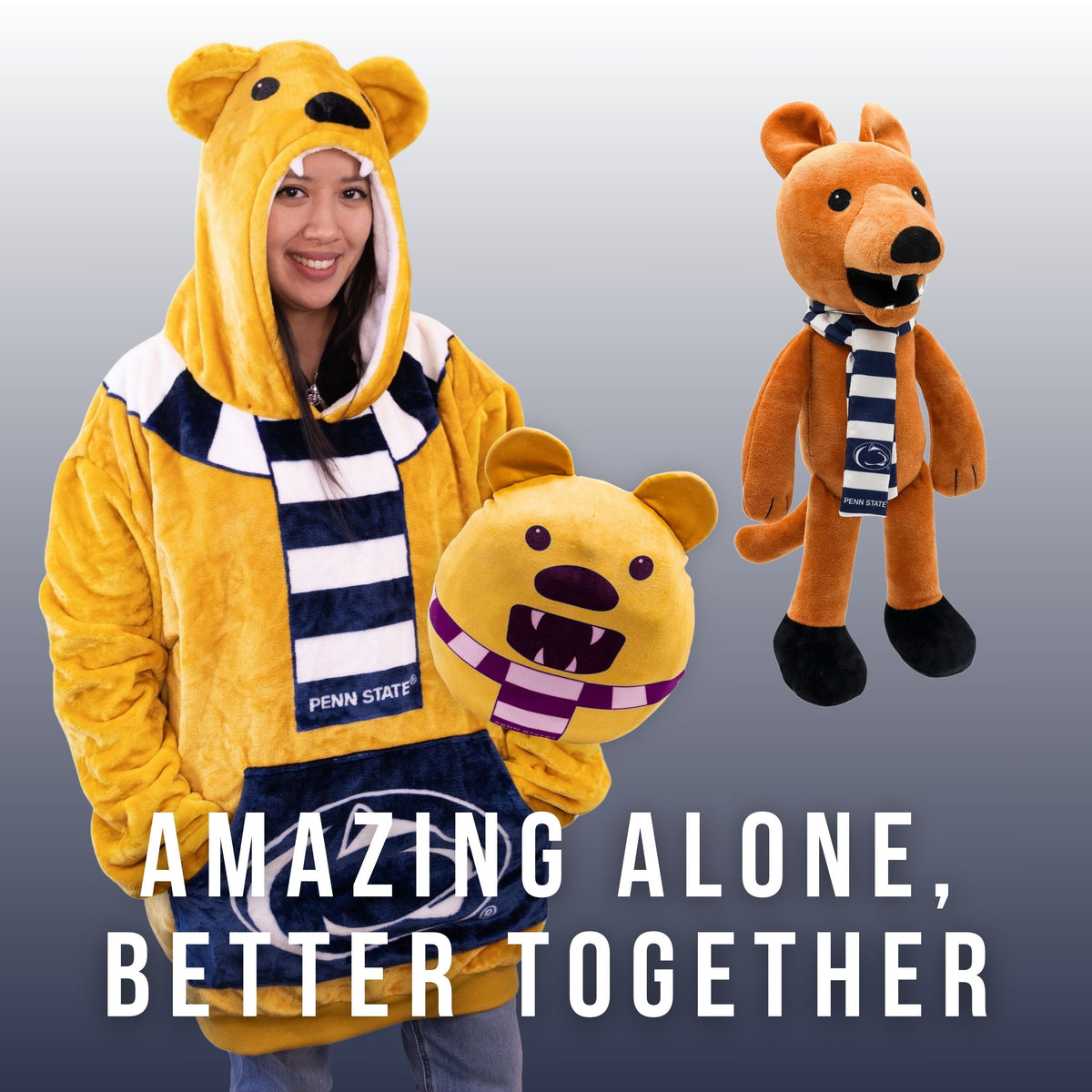 Penn State University Nittany Lion Adult Snugible | Blanket Hoodie & Pillow