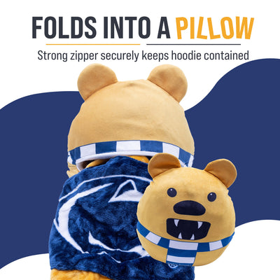 Penn State University Nittany Lion Adult Snugible | Blanket Hoodie & Pillow