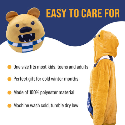 Penn State University Nittany Lion Adult Snugible | Blanket Hoodie & Pillow