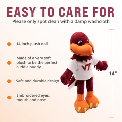 Virginia Tech Hokiebird 14 Inch Plush Figure