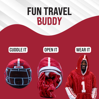 The University of Alabama Helmet Snugible 2-in-1 Blanket Hoodie & Pillow