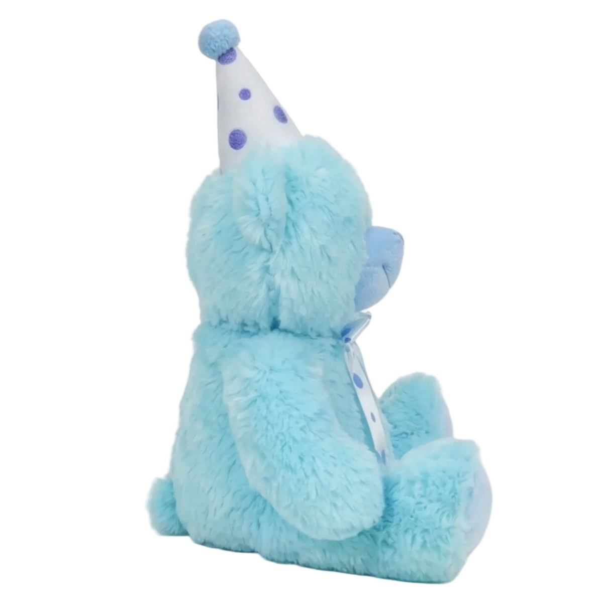 Beverly Hills Teddy Bear Co. Blue Birthday Bear w/ Party Hat