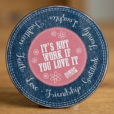 Big Sky Carvers Its Not Work if You Love it Lazy Susan Decorative Tray