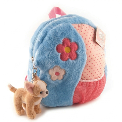 Best Plush Backpack for Kids | Chihuahua Chic Furry Bookbag with Toy Clip
