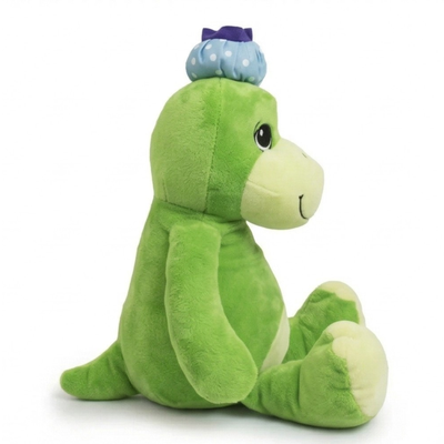 Ducky the 12in Green Feel Better Soon Plush Dinosaur by The Petting Zoo