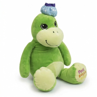 Ducky the 12in Green Feel Better Soon Plush Dinosaur by The Petting Zoo