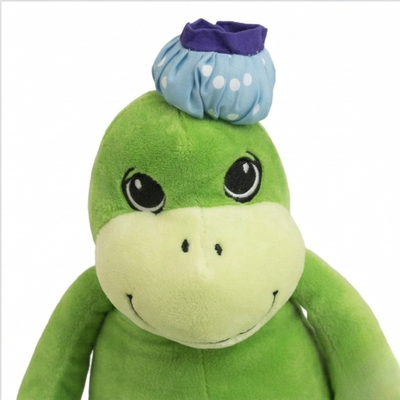 Ducky the 12in Green Feel Better Soon Plush Dinosaur by The Petting Zoo