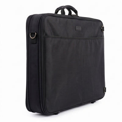 Filexec M3, Simulated Leather Portfolio, Zipper Closure, 2 Interior Pockets, Black (60320)