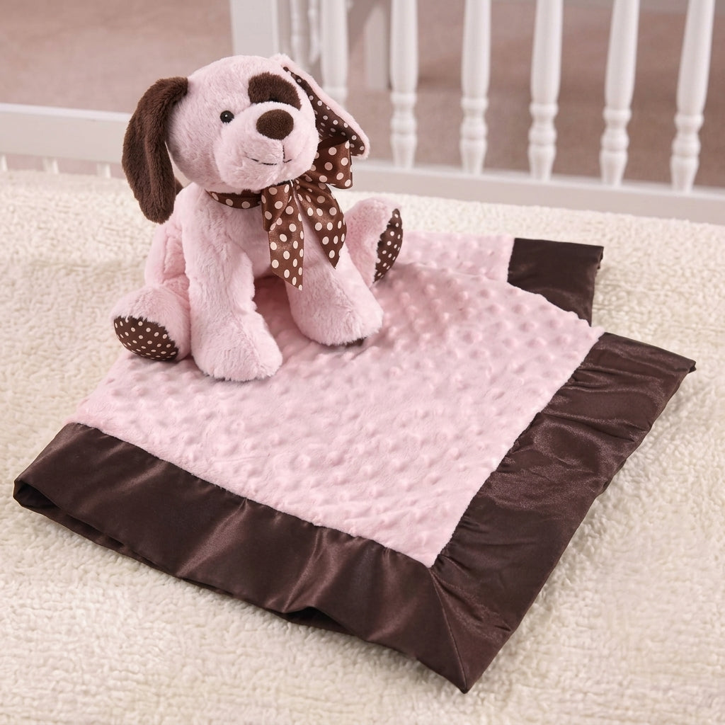 "Winky" the 10.5in Pink Plush Puppy and Blanket Set by KidKraft