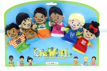 Plushible.comPuppets & MarionettesBeleduc – 41100 – Finger Puppet – One World – Set of 6
