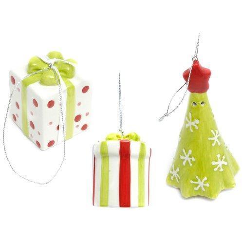 Plushible.comOrnamentCypress Home 3 Pack Ceramic Christmas Ornaments