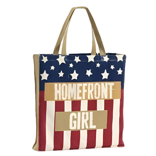 Plushible.comLunch Boxes & TotesEnesco Homefront Girl American Flag Tote, 16.7 - Inch