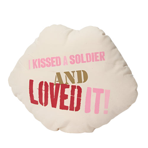 Plushible.comPillowsEnesco Homefront Girl I Kissed a Soldier and I Loved it Pillow