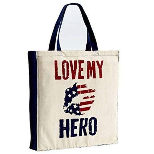 Plushible.comLunch Boxes & TotesEnesco Homefront Girl Love My Hero Tote, 16.7 - Inch