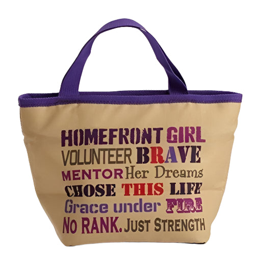 Plushible.comLunch Boxes & TotesEnesco Homefront Girl - Lunchbag Word Cloud