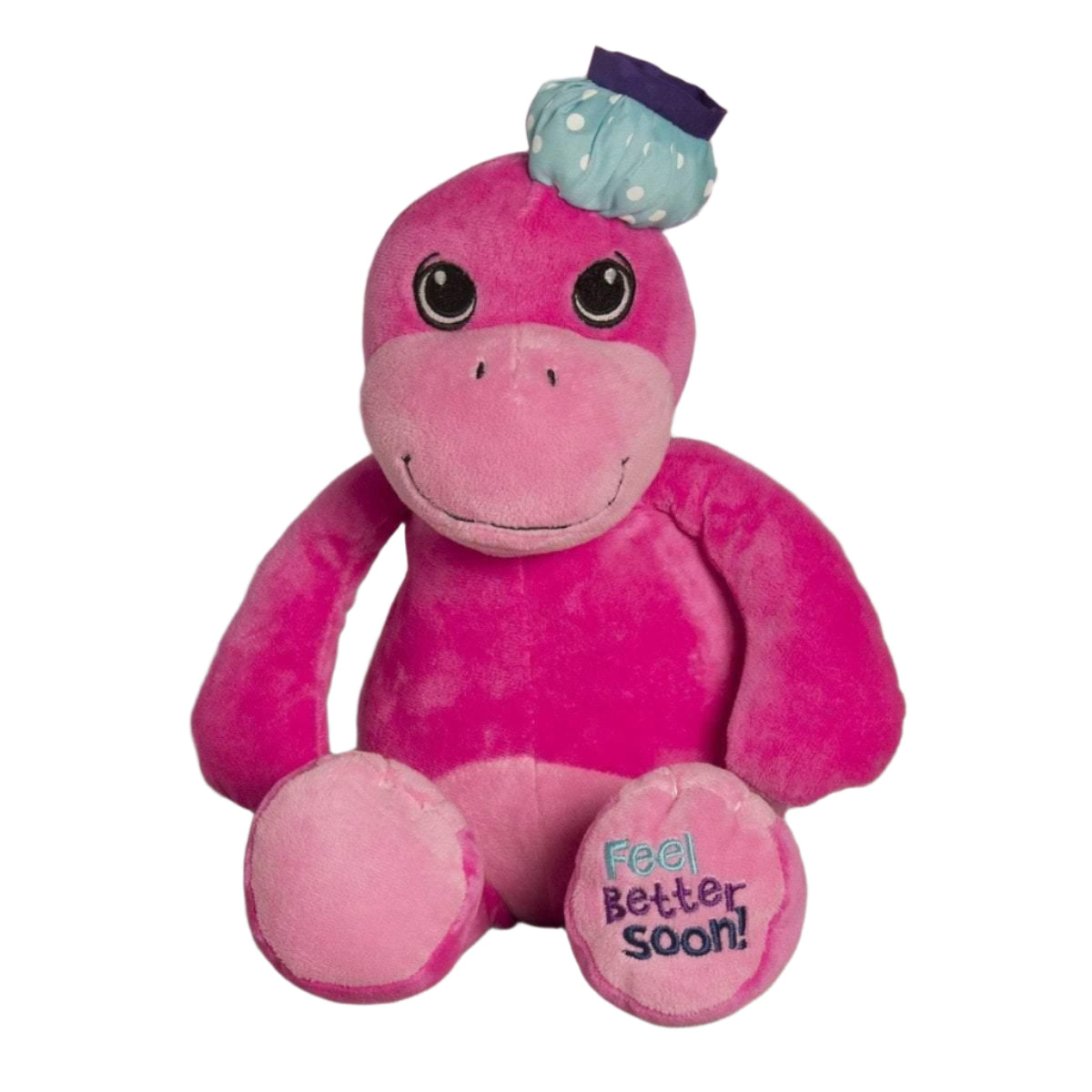 Plushible.comStuffed AnimalsFeel Better Soon Pink Dinosaur Plushie