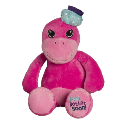 Plushible.comStuffed AnimalsFeel Better Soon Pink Dinosaur Plushie