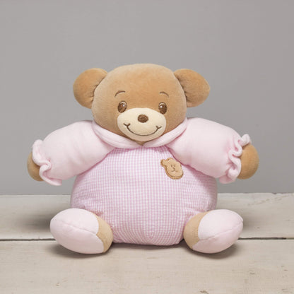 Plushible.comStuffed Animals"Marnie" the 8in Baby Bow Rattle Plush Teddy Bear
