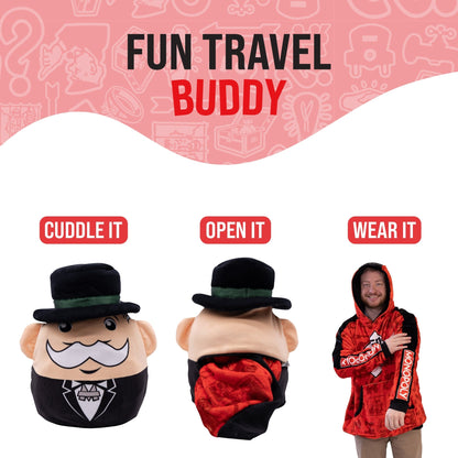 Plushible.comSnugiblesMonopoly Go Own It All Snugible | Blanket Hoodie & Pillow